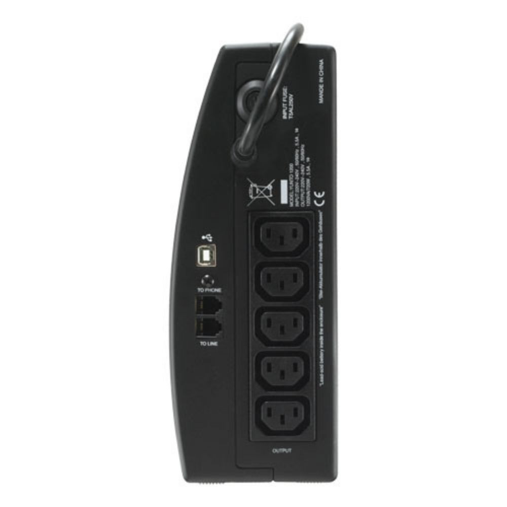 UPS 1500VA Gruppo Di Continuità Vultech UPS1500VA-PRO Line Interactive Con Lcd 5 Uscite 4 Shuko 1 Iec13 Rj11