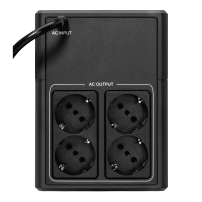 Vista posteriore, mostrando le porte di uscita per il backup e i sistemi di ventilazione.