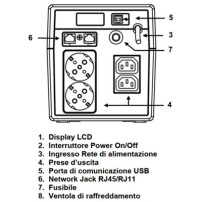 UPS ELSIST NEMOLCD 160 - 1600VA/600W LCD 2IEC + 2SCHUKO USB+SW