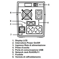 UPS ELSIST NEMOLCD 300 - 3000VA/1200W LCD 2IEC + 2SCHUKO USB+SW